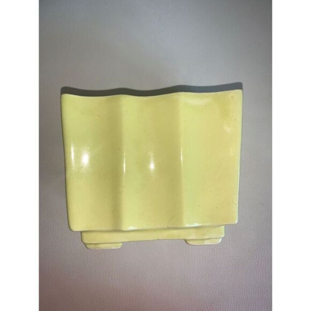 Ungemach Pottery Co ~ UPCO YelloW Wavy Rectangular Flower Planter